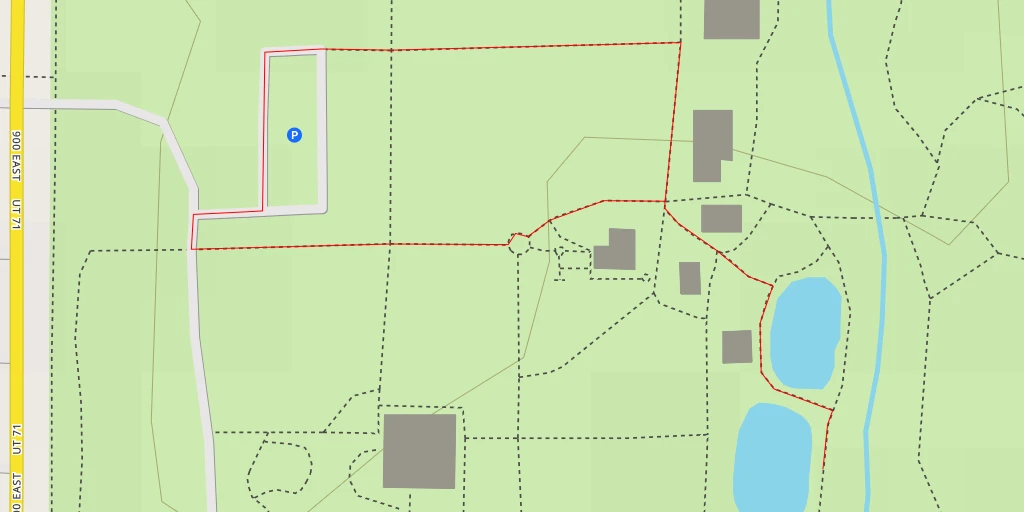 Map of the trail for East Wheeler Farm Cove