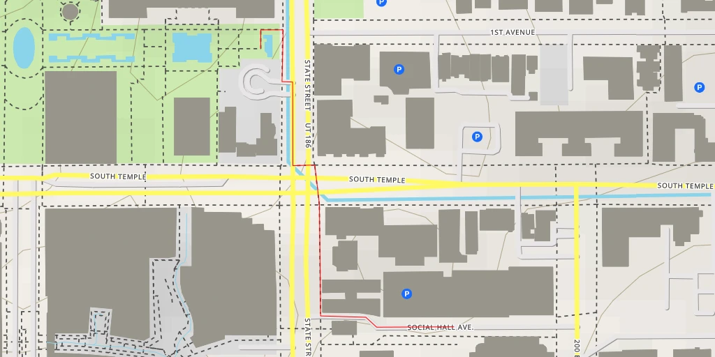 Map of the trail for State Street - Salt Lake City