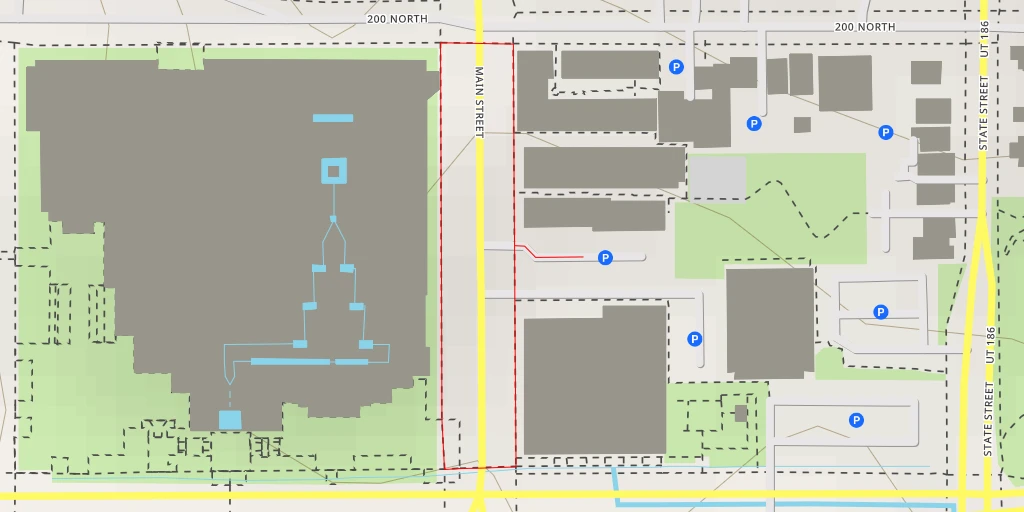 Map of the trail for LDS Conference Center - North Temple - Salt Lake City