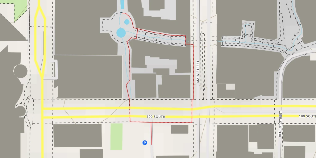 Map of the trail for City Creek Center - Main Street - Salt Lake City