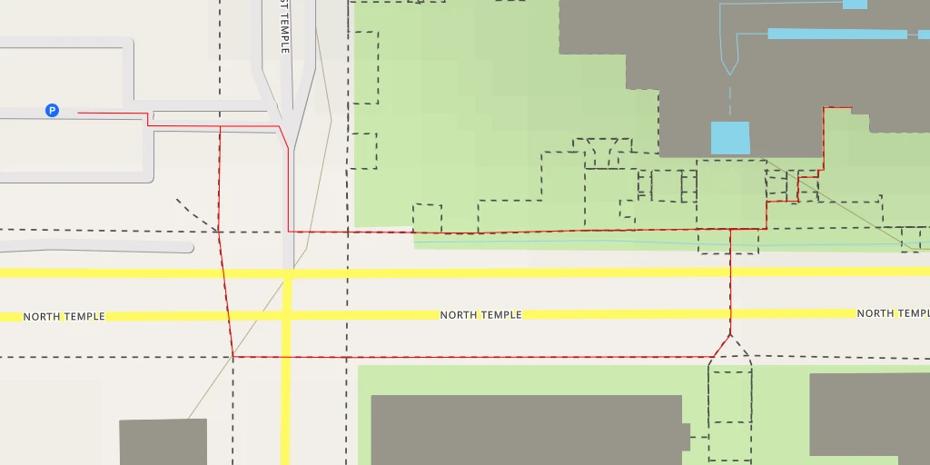 Map of the trail for LDS Conference Center - North Temple - Salt Lake City