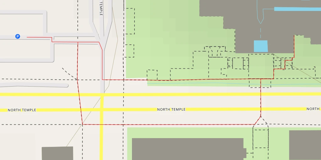 Map of the trail for LDS Conference Center - North Temple - Salt Lake City