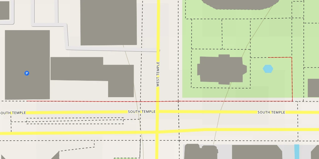 Map of the trail for Seagull Monument - South Temple - Salt Lake City