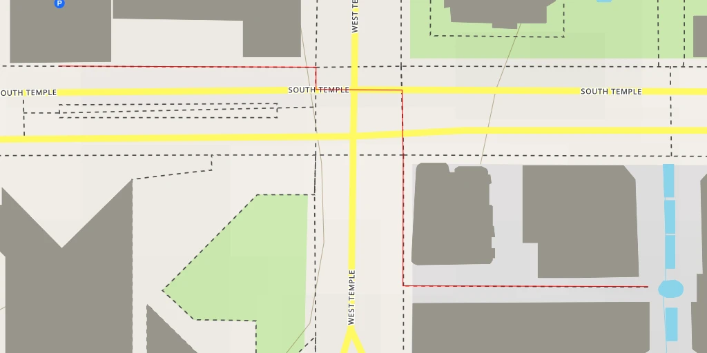 Map of the trail for Richards Court - Salt Lake City