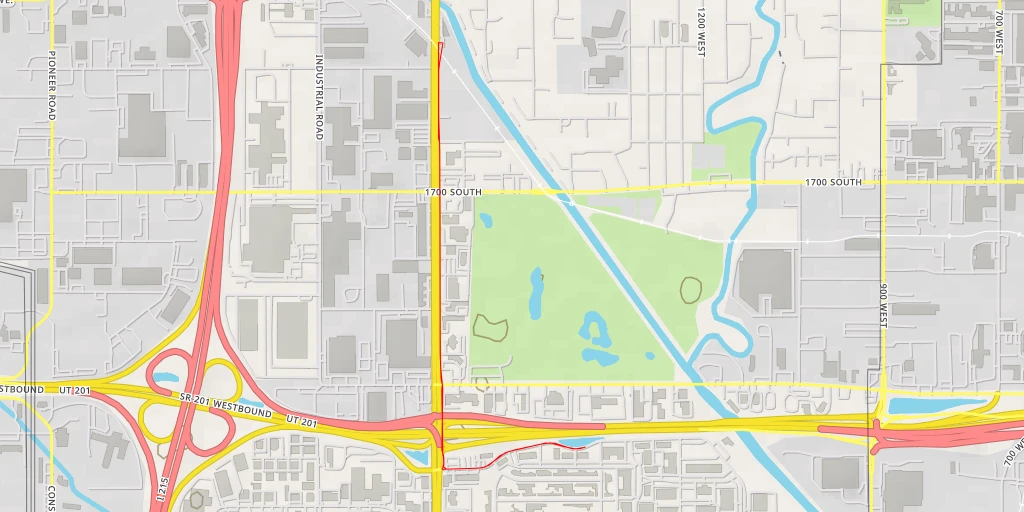 Map of the trail for 2200 South - West Valley City