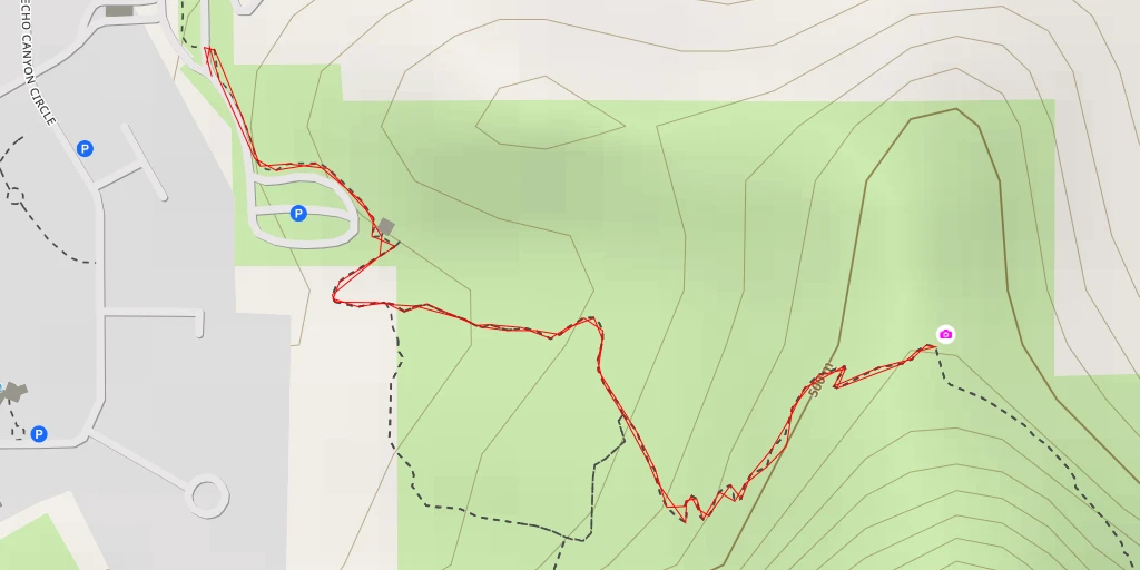 Map of the trail for AI - Echo Canyon Viewpoint