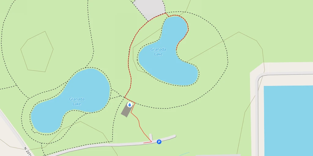 Map of the trail for Granada Lake