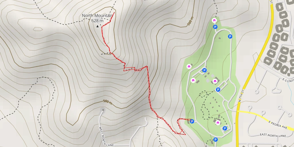 Map of the trail for AI - Trail 44 - North Mountain Naitional Trail