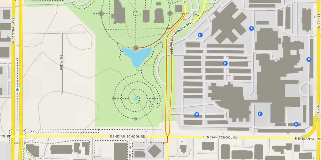 Map of the trail for Garden Pond