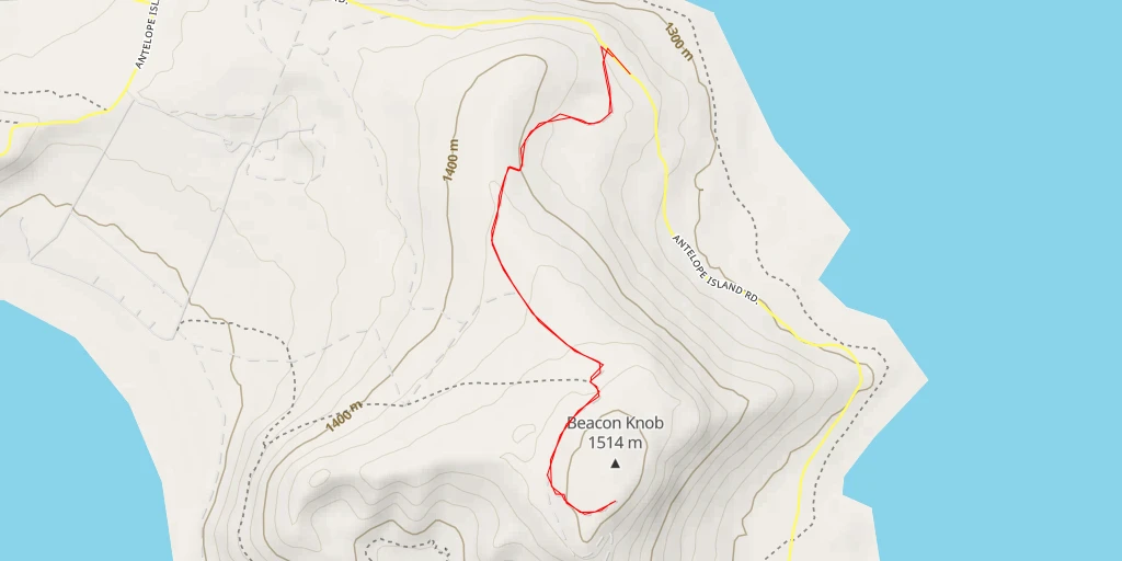 Map of the trail for AI - Beacon Knob