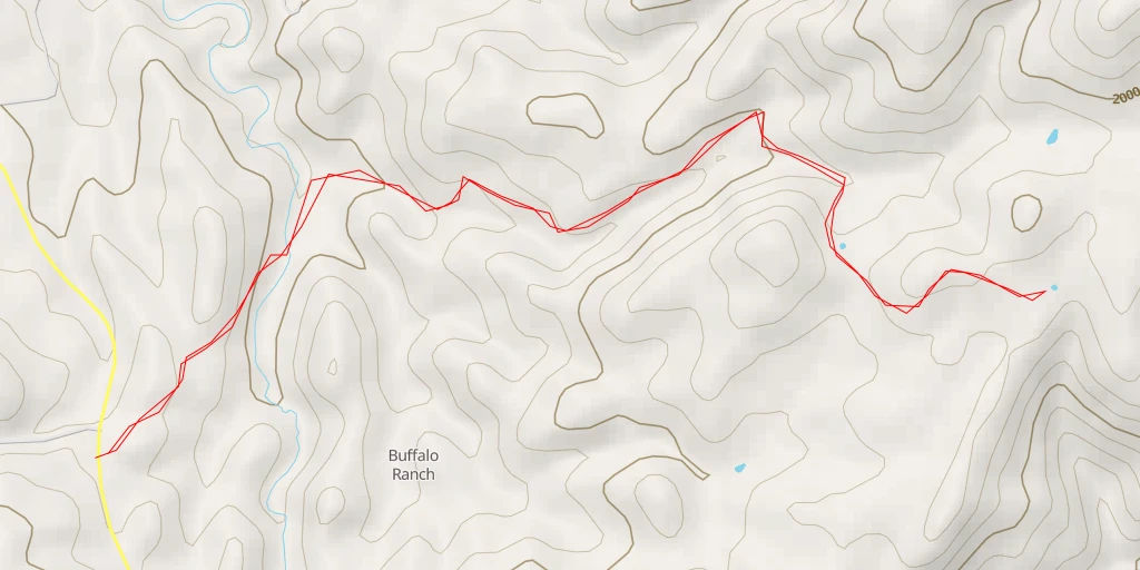 Map of the trail for Chaparral Tank