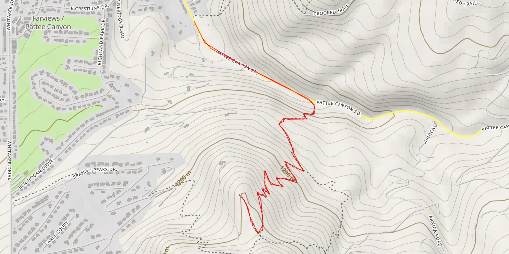 Map of the trail for Barmeyer Scenic Overlook