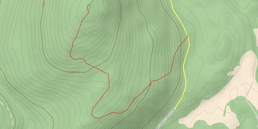 Map of the trail for St. Marys River Forest Service Road - Area E (Saint Mary/Skookumchuck)