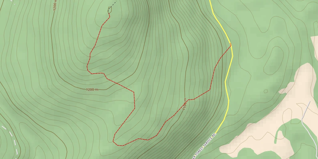 Map of the trail for Mother's Day Hill