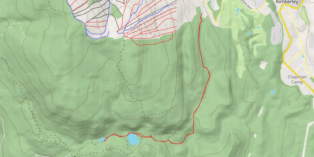 Carte de l'itinéraire :  Summer Trail - Summer Trail - Area E (Saint Mary/Skookumchuck)