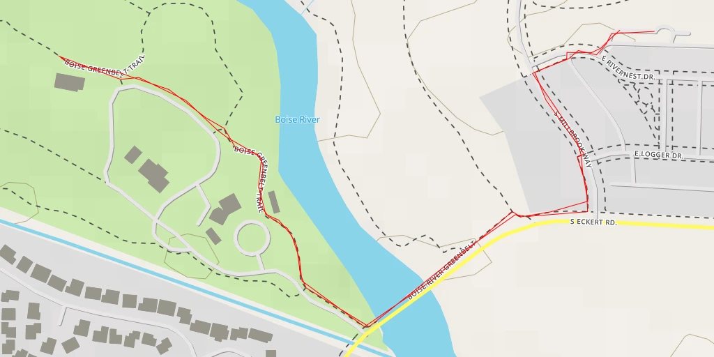 Map of the trail for Boise River