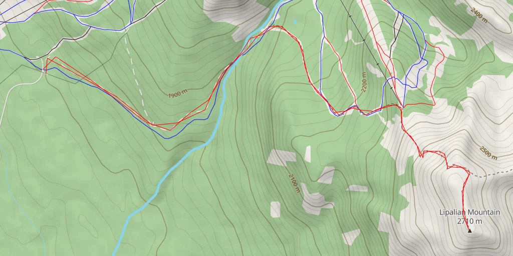 Carte de l'itinéraire :  Lipalian Mountain