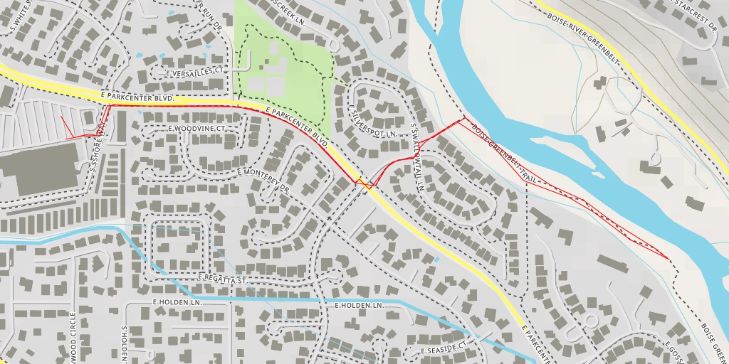 Map of the trail for Boise River