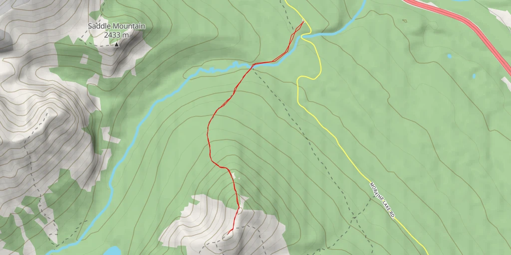 Map of the trail for Little Temple