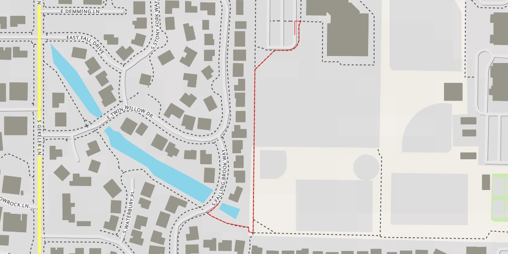 Map of the trail for South Falling Brook Way - Boise