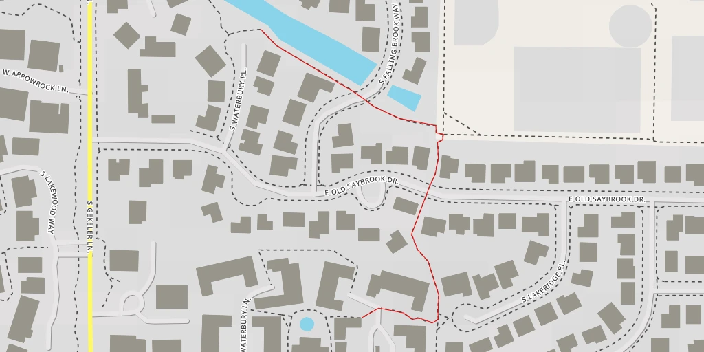 Map of the trail for East Twin Willow Drive - Boise