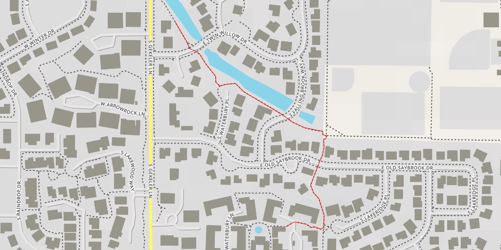 Map of the trail for East Fall Drive - Boise