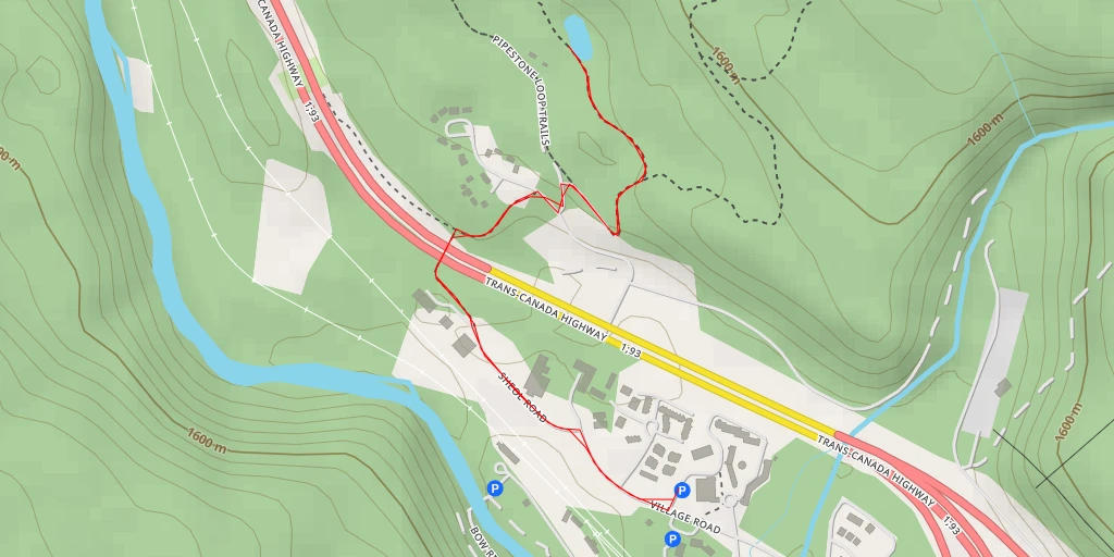 Map of the trail for Pipestone Loop Trails - Pipestone Loop Trails