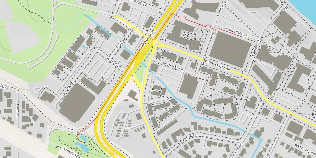 Map of the trail for West Eastover Terrace - Boise