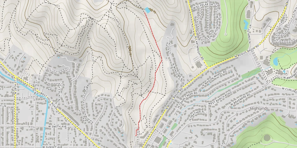 Map of the trail for Harrison Hollow Ridge Trail - Harrison Hollow Ridge Trail - Boise