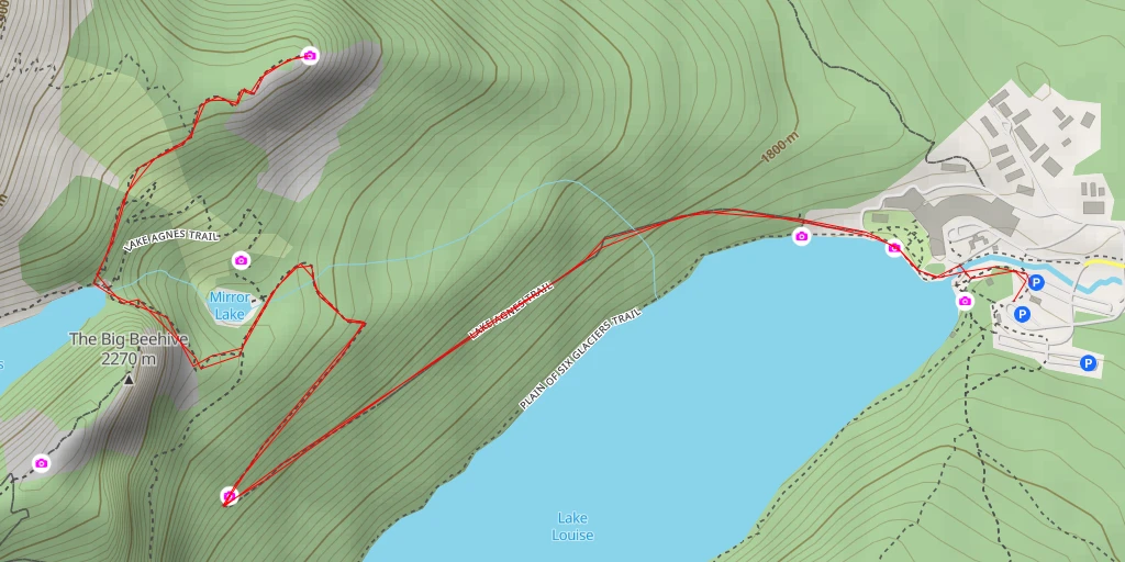 Map of the trail for Little Beehive