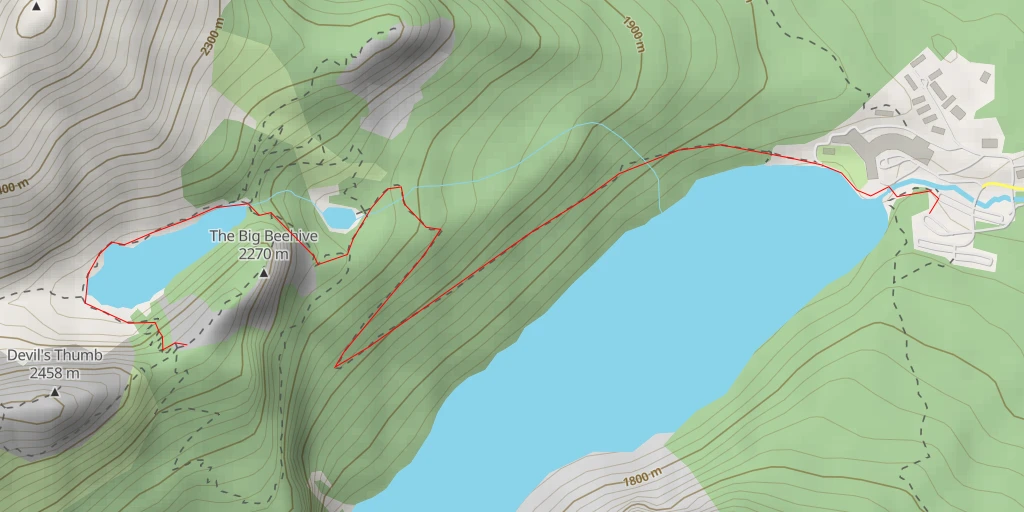 Map of the trail for Big Beehive Trail - Big Beehive Trail