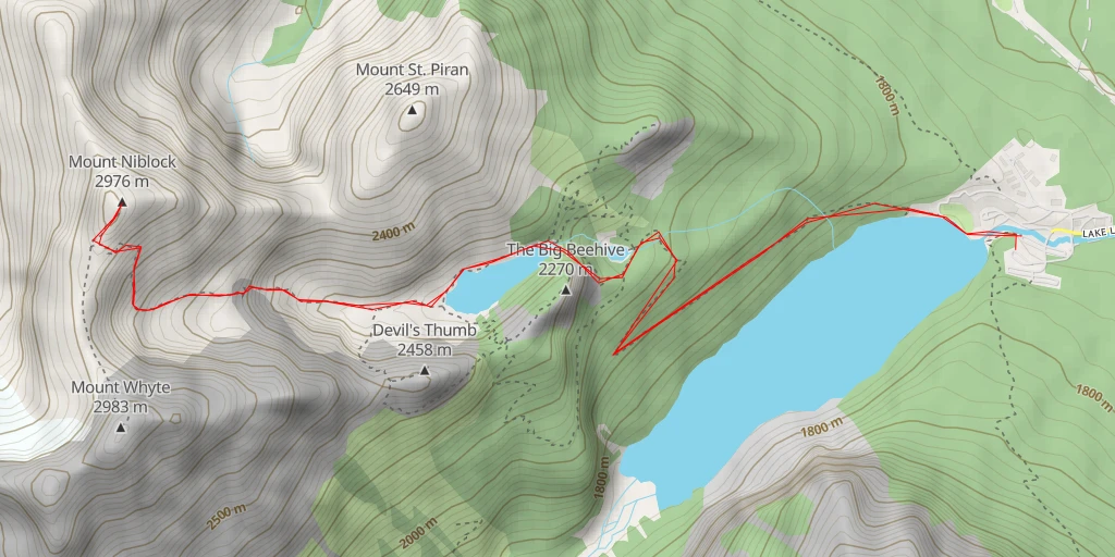 Carte de l'itinéraire :  Mount Niblock