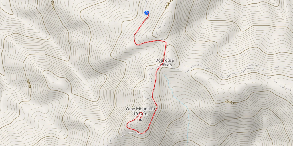 Map of the trail for Otay Mountain Truck Trail