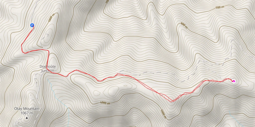 Map of the trail for Otay Mountain Truck Trail