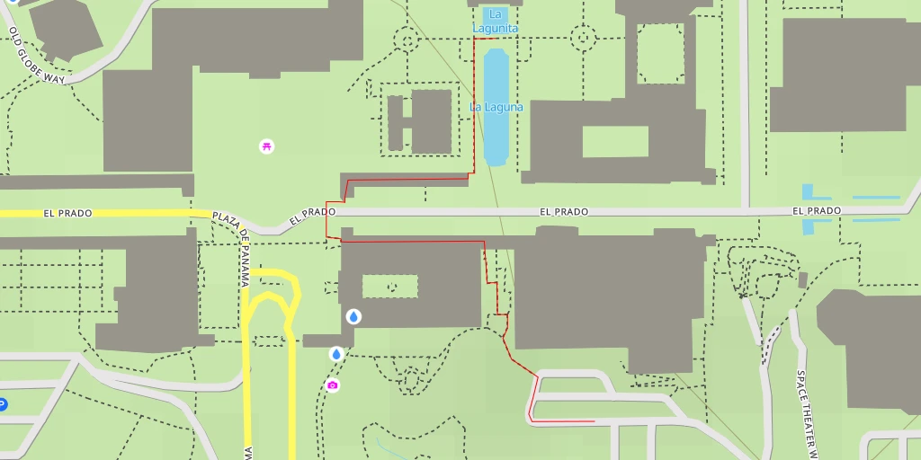 Map of the trail for La Lagunita