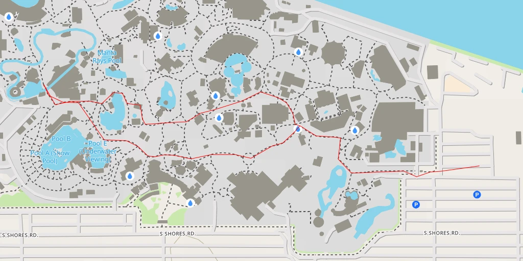 Map of the trail for Pearl Factory - Sea World Drive - San Diego