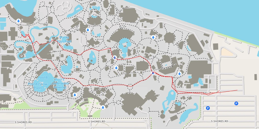 Map of the trail for California Tide Pool - Sea World Drive - San Diego