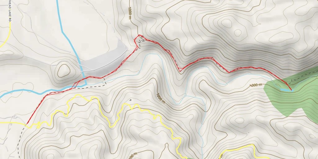 Map of the trail for Hesperia Falls