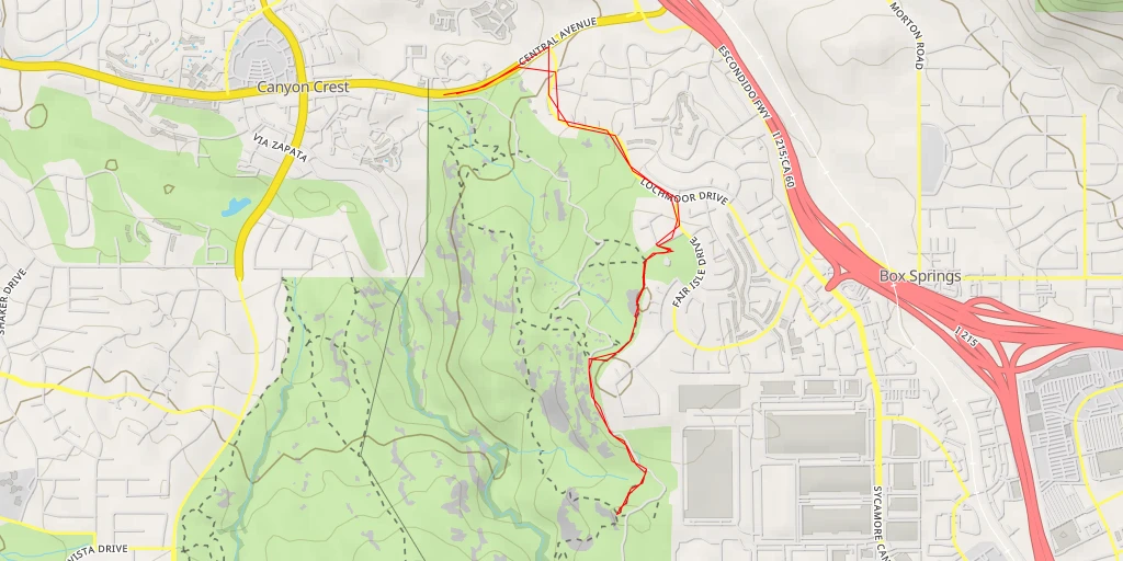 Map of the trail for Rattlesnake Peak