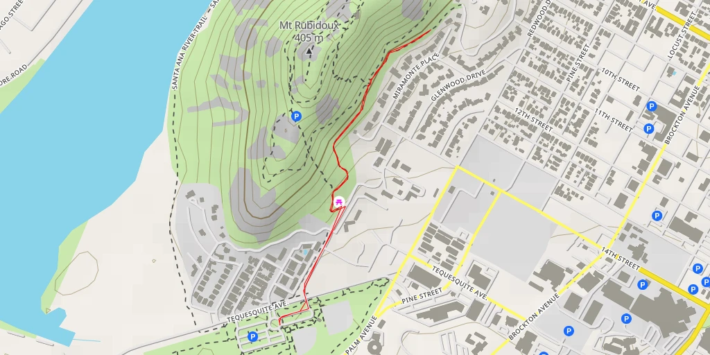 Map of the trail for Mount Rubidoux Drive - Mount Rubidoux Drive - Riverside