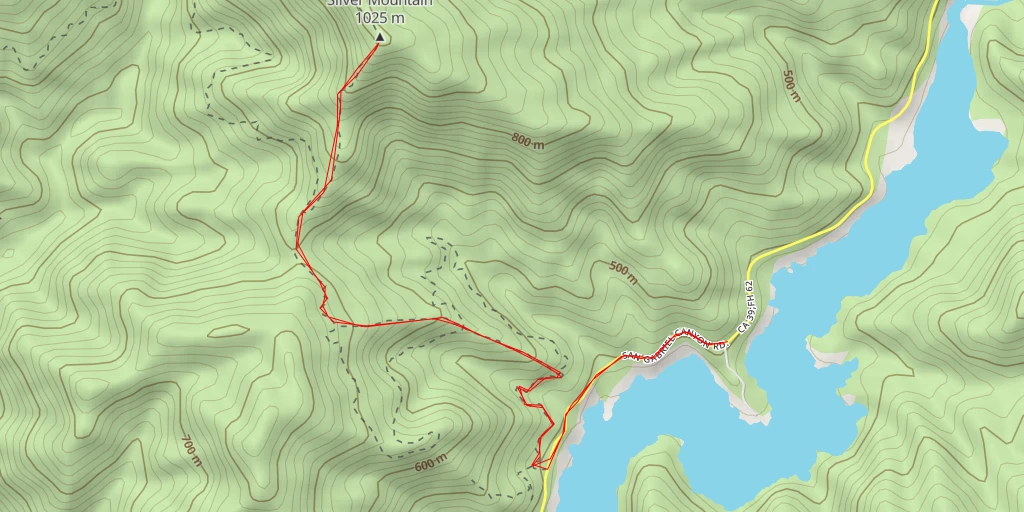 Map of the trail for Silver Mountain