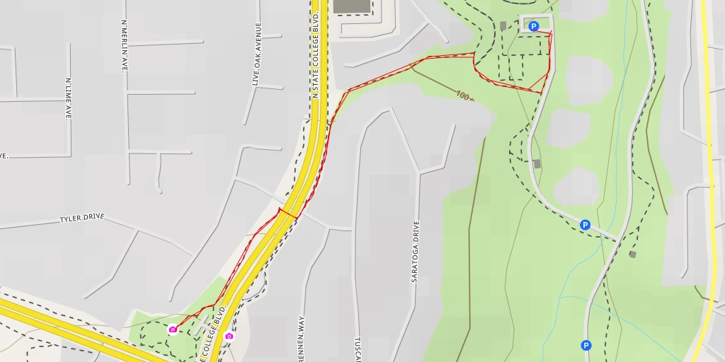 Map of the trail for Mountain View Park