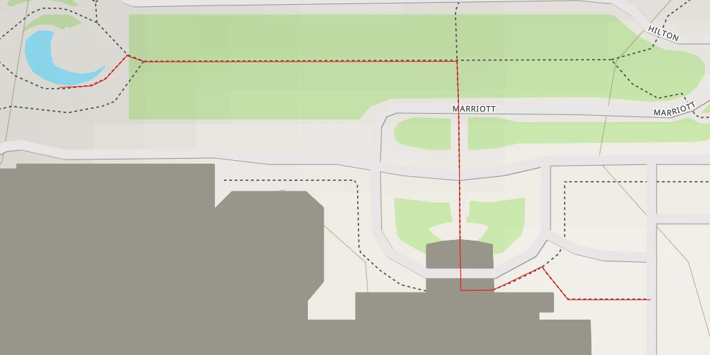 Map of the trail for Ocean Fountain - South Palm Court - Anaheim