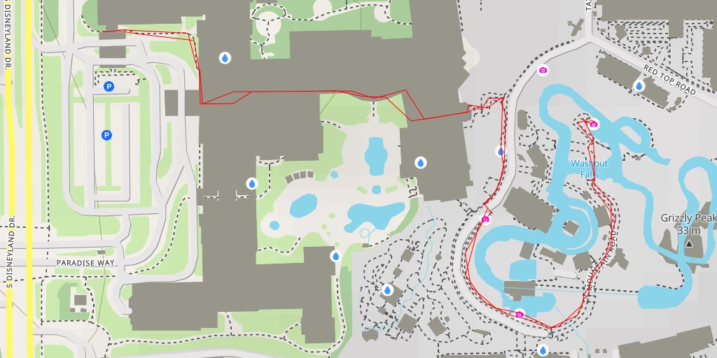 Map of the trail for Grizly View Point