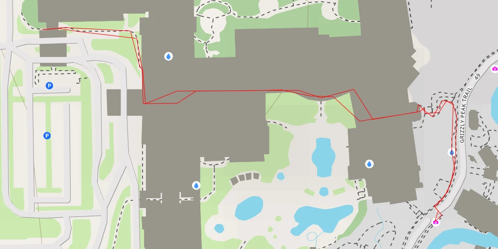 Map of the trail for Senic Route - Anaheim