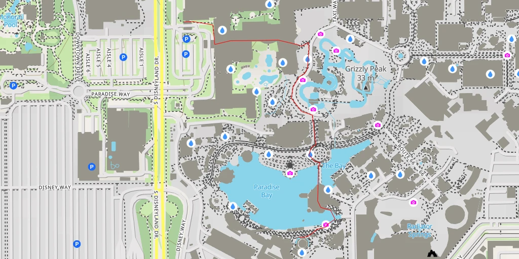 Map of the trail for Jessie’s Critter Carousel - Attraction Exit - Anaheim