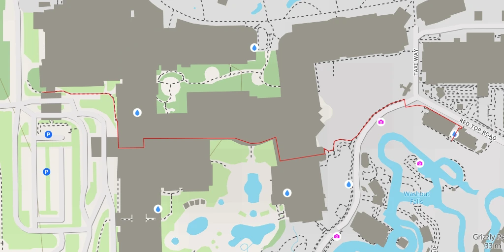 Map of the trail for Disney California Adventure - South Disneyland Drive - Anaheim