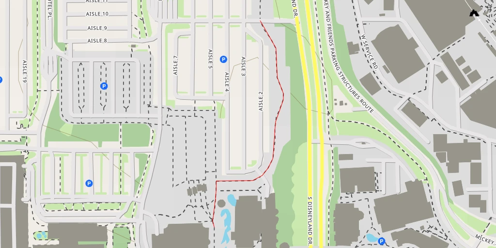 Map of the trail for Aisle 4 - Anaheim