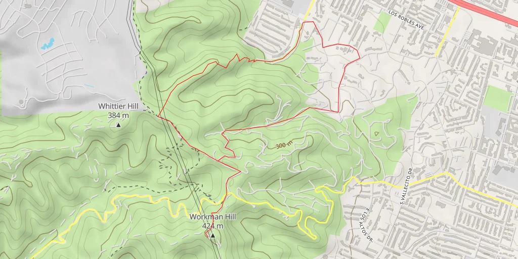 Map of the trail for Workman Hill