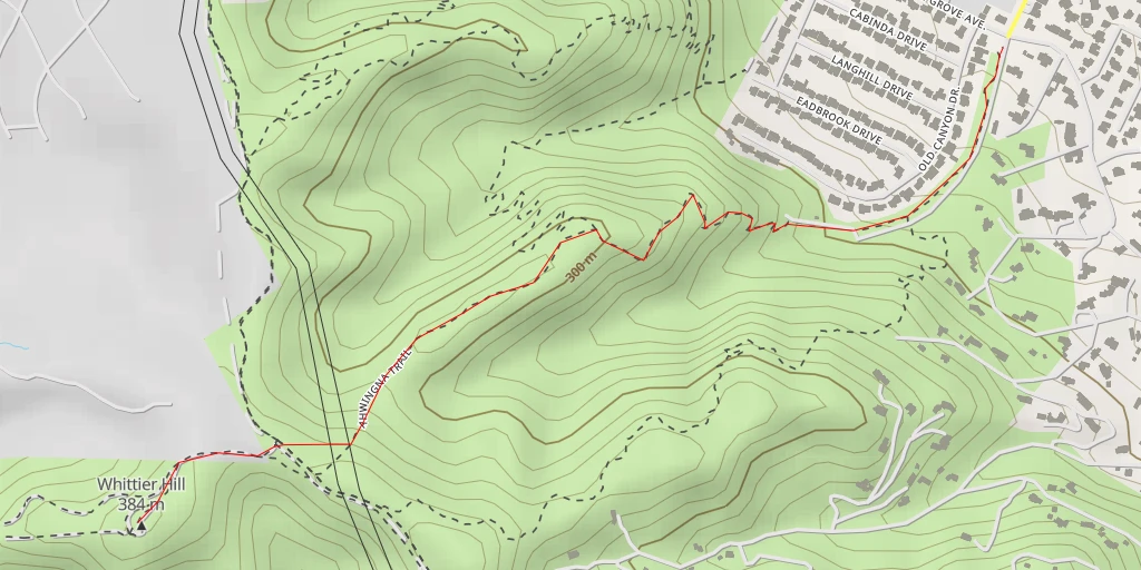 Carte de l'itinéraire :  Whittier Hill